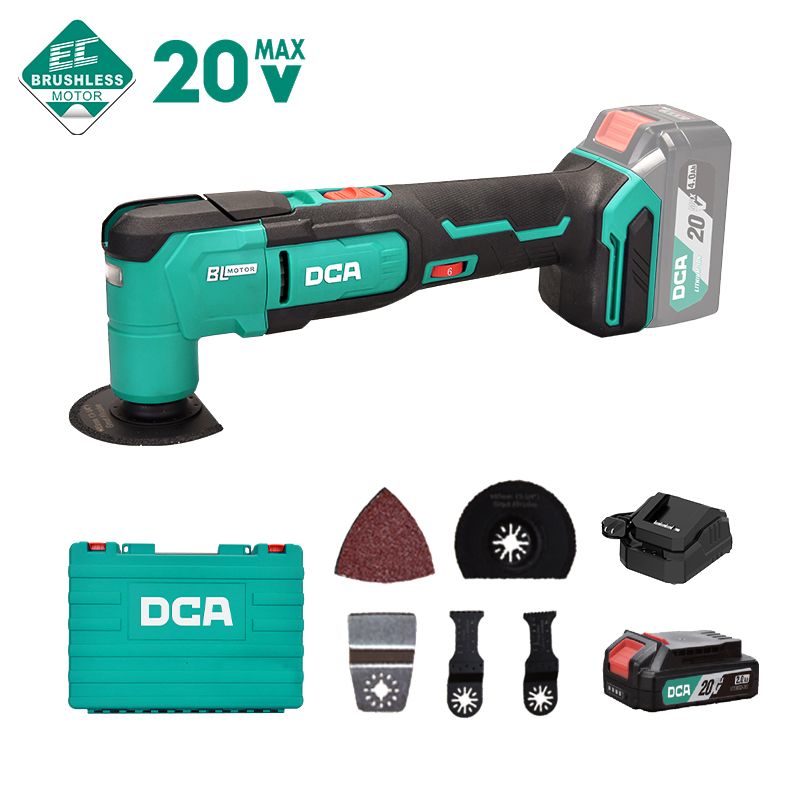 20V Cordless Brushless Oscillating Multi-Tool With 2.0Ah*1 & Charger